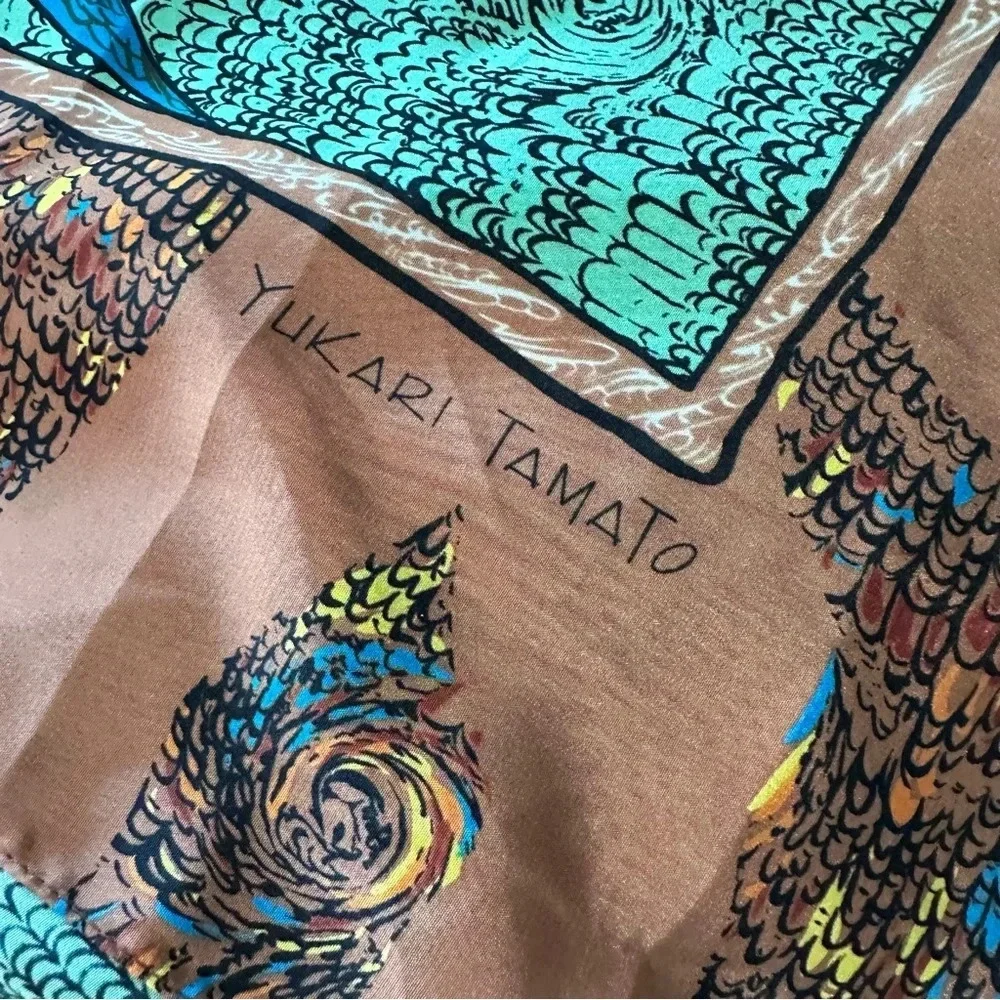 Sildoll Japan 100% Polyester Floral neck scarf